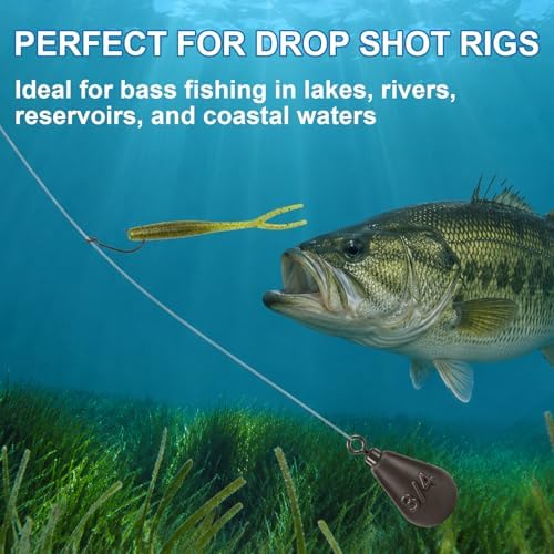 Eupheng Casting Swivel Bell Sinkers Fishing Weights Drop Shot Weights with Swivels Fishing Lead Sinker 1/8oz-3oz Drop Shot Dipsey Lead Saltwater - Image 5