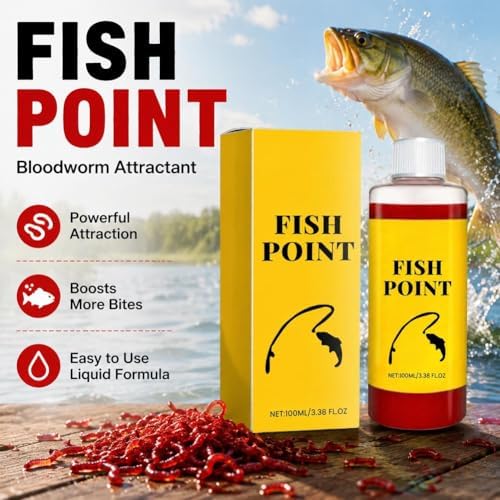 Concentrated Fish Attractant Liquid, Powerful Red Worm Fish Attractants Spray, 100ml Fishing Bait Scent Attractant, Fast-Acting Red Worm Bait Additive for Freshwater Fishing - Image 2
