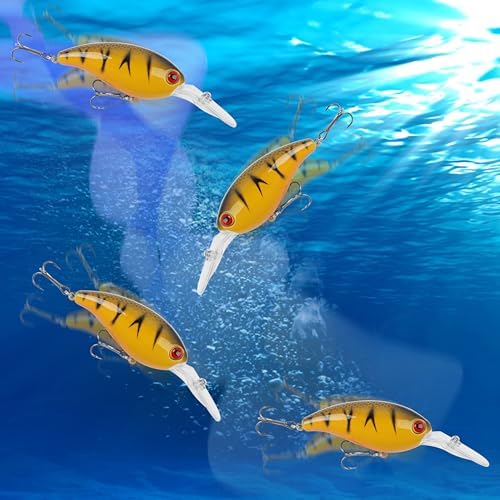 Fishing Lures Kit Crankbait Minnow Hard Bait Set Deep Diving Jerkbait Swimbait Popper Pencil Walleye Lures Artificial Fishing Bait for Bass Trout Redfish Saltwater Freshwater Fishing Lure - Image 5