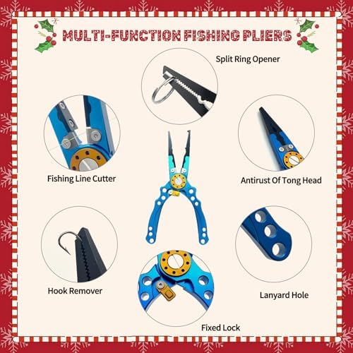 XBLACK Fishing Tool Kit Fishing Pliers Fish Gripper Fishing Scale Fish Grip Tools Set Saltwater Resistant Fishing Gear - Image 2