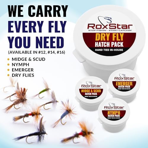 RoxStar Fishing Fly Shop, Premium Stimulator Dry Fly Assortment, Emerger Hatch Pack, Nymph Fly Hatch Pack for Trout and Bass - Image 5