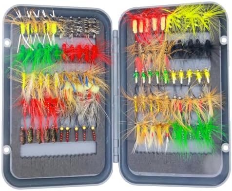 Fly Fishing Flies Nymphs for Fly Fishing Trout Lures with Magnetic Fly Box by Unknown