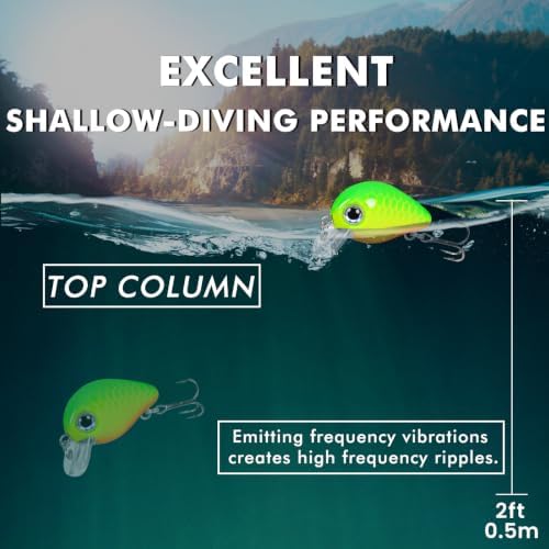 TRUSCEND Easy Catch Crankbait with BKK Hooks, Shallow or Deep Diving Crank Bait Fishing Lures for Bass Pike Walleye, Unipue Wobble Design for More Bites, Vibe Lipless Crankbaits Freshwater Saltwater - Image 5