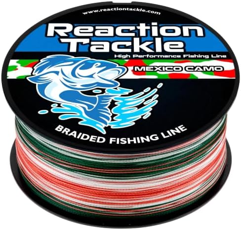 Reaction Tackle Braided Fishing Line - Pro Grade Power Performance for Saltwater or Freshwater Fish - Colored Fishing Line Braid for Extra Visibility by ReactionTackle