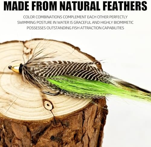 Fly Fishing Flies Kit Hand-Tied Dry Wet Flies Nymphs Streamers Assortment with Fly Box - Image 6