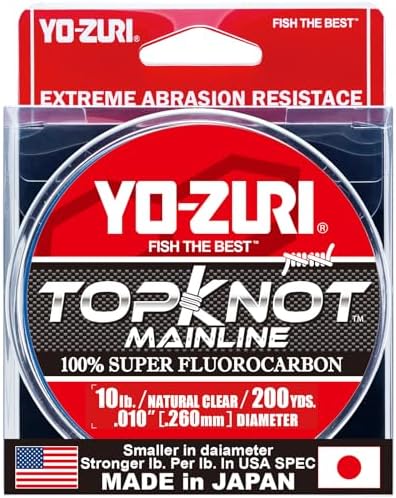 Yo-Zuri Topknot Mainline Natural Clear 200 Yards Fluorocarbon Fishing Line by DUEL