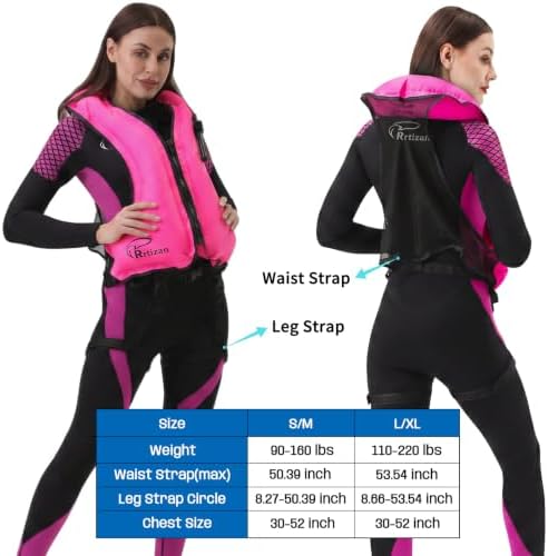Rrtizan Inflatable Snorkel Vest for Adult, Suitable for Adult 90-220lbs - Image 2