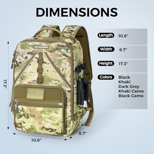 KastKing KastMate Fishing Backpack With 2 Rod Holders, Khaki Camo - Image 6