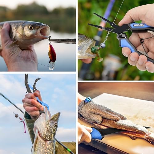 7-Piece Fishing Tool Kit with Pliers, Fillet Knife and Lip Gripper - Image 7