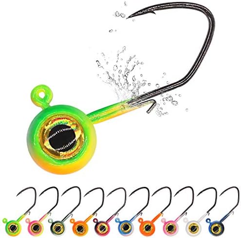 Crappie Jig Heads Kit With Underspin Spinner Blade, Lures and Jigs for Fishing - 30 & 50 Pack, 1/8, 1/16, 1/32 oz by XFISHMAN