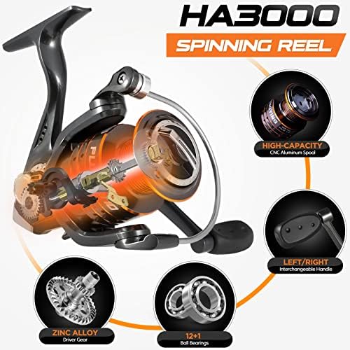 PLUSINNO Collapsible Telescopic Fishing Rod Pole and Reel Combo Starter Kit - Image 4