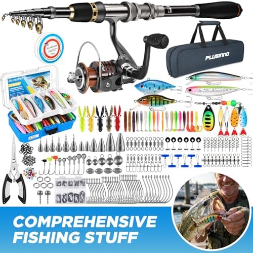 PLUSINNO Fishing Rod and Reel Combo Pole Gear Kit Telescopic Beginner - Image 6