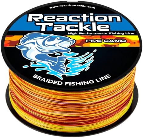 Reaction Tackle Braided Fishing Line - Pro Grade Power Performance for Saltwater or Freshwater Fish - Colored Fishing Line Braid for Extra Visibility by ReactionTackle