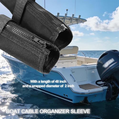 48" Trolling Motor Cable Sleeve - Wire Cover for Boat - Image 4