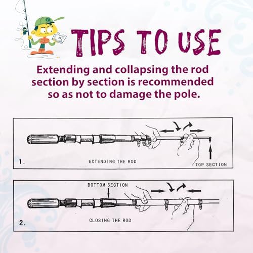 WIDDEN Kids Fishing Pole with Reel Beginner Kit for Boys Girls Ages 3-12 - Image 6