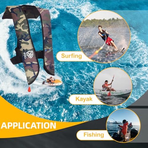 Manual Inflatable Life Jacket for Adults| Supports up to 330 lbs - Image 6
