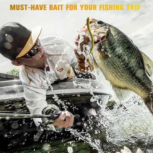Dovesun Wacky Worm for Bass Trout Fishing Worms Kit with Soft Plastic Baits, Weedless Hooks, Bass Hooks,Weedless Jig Head, Wacky Rig Tool, O-Rings, Weight 152Pcs/131Pcs/50Pcs - Image 6