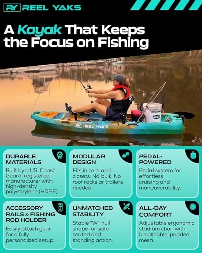Reel Yaks Radar Modular Fishing Kayak, 10ft, 430 lbs Capacity - Image 2