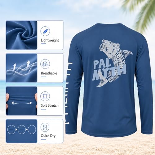 Palmyth Fishing Shirts for Men Long Sleeve UPF 50+ T Shirt Sun Protection - Image 4
