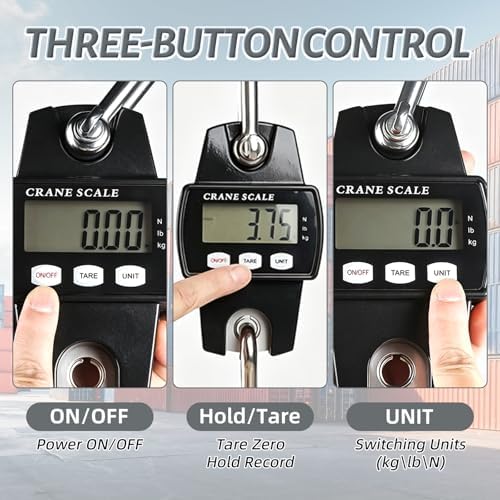 Digital Hanging Scale, 1100lb/500kg Crane Scale, Handheld - Image 4
