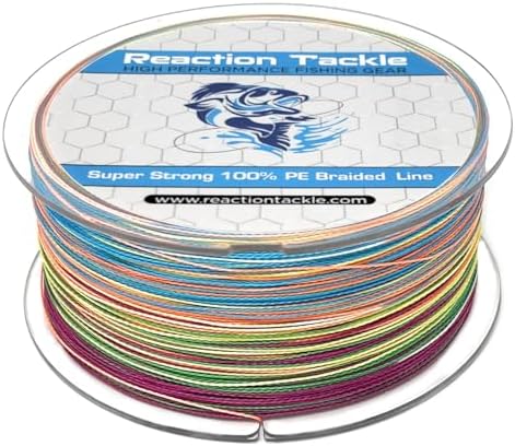 Reaction Tackle Braided Fishing Line - Pro Grade Power Performance for Saltwater or Freshwater Fish - Colored Fishing Line Braid for Extra Visibility by ReactionTackle