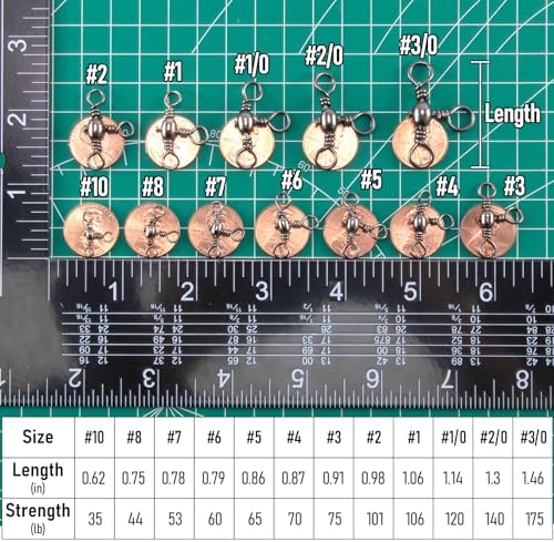 Dr.Fish 30 Pack Fishing 3 Way Swivels, 35-175LB, Three Way Barrel Swivels Fishing Tackle Catfish Rig - Image 2