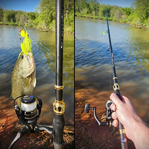 PLUSINNO Fishing Rod and Reel Combo, Telescopic Fishing Pole Kit with Spinning Reel, Tackle Box, Fishing Lures and Travel Carrying Bag, Fishing Gear Gifts for Men - Image 4