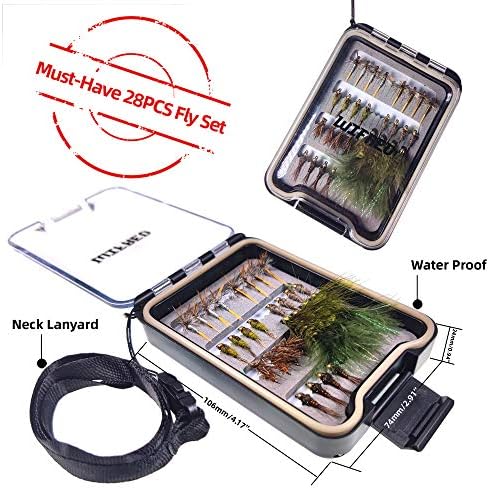 Wifreo Fly Fishing Flies Assortment with Waterproof Fly Box, 28/40/64/92/120pcs Dry/Wet/Nymph/Streamer Flies, Trout/Bass/Panfish/Salmon Fishing Flies - Image 4