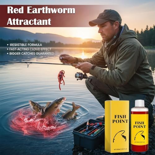 Concentrated Fish Attractant Liquid, Powerful Red Worm Fish Attractants Spray, 100ml Fishing Bait Scent Attractant, Fast-Acting Red Worm Bait Additive for Freshwater Fishing - Image 3