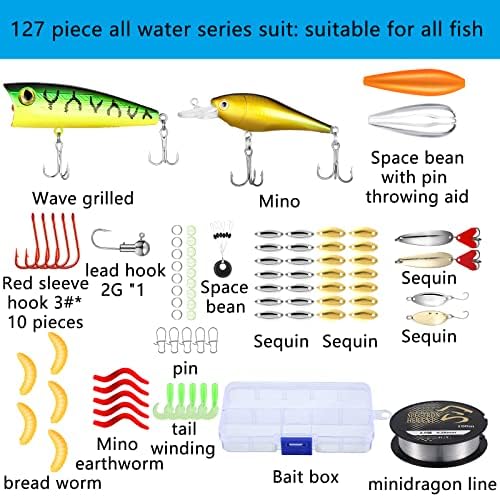 Sosation 134 Pcs Fishing Tool Beginner Starter Kit - Image 5