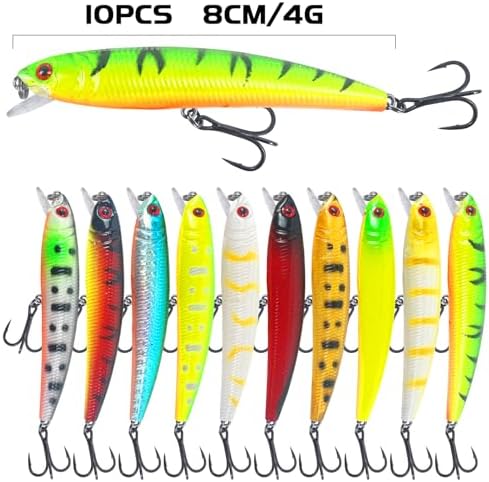 43Pcs Fishing Lures Kit Minnow Popper Walleye Fishing Lures Mixed Hard Crank Baits for Bass Fishing Walleye Salmon Freshwater Saltwater - Image 3