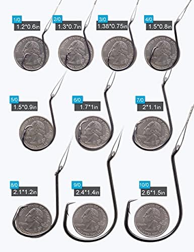 Circle Hooks Rigs Saltwater Steel Leader Wire, 25pcs Heavy Duty Circle Hook with Leader Wire Bass Catfish Fishing Lure Rig - Image 2