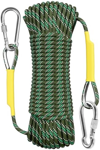 X XBEN Outdoor Climbing Rope 10M(32ft) 20M(64ft) 30M(96ft) 50M(160ft) 70M(230ft) 152M(500FT) 352M(1000FT) Static Rock Climbing Rope for Escape Rope Ice Climbing Equipment Fire Rescue Parachute by XXBEN
