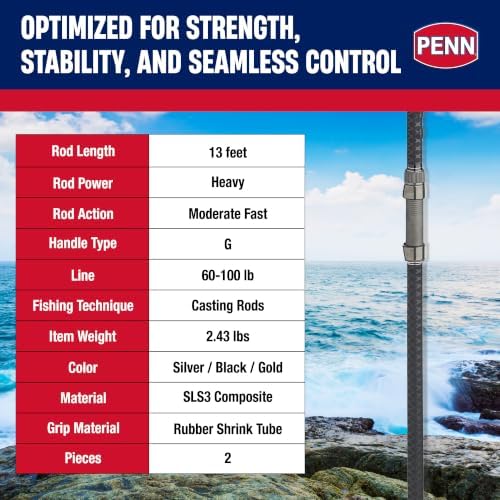 Penn Carnage II & Carnage III Surf Conventional ULUA Fishing Rod - Image 4