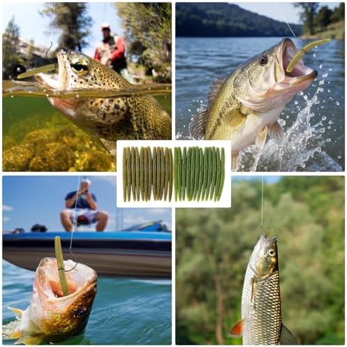 5'' Senko Bait Soft Stick Worms for Wacky Rig Bass Fishing - Image 6