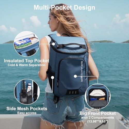SPARTER Backpack Cooler Insulated 33/49 Can Leakproof Waterproof Bag Beach - Image 4