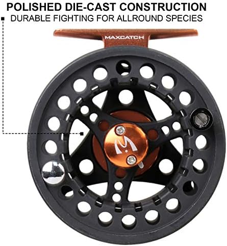 M MAXIMUMCATCH Maxcatch ECO Large Arbor Fly Fishing Reel (3/4wt 5/6wt 7/8wt) and Pre-Loaded Fly Reel with Line Combo - Image 2