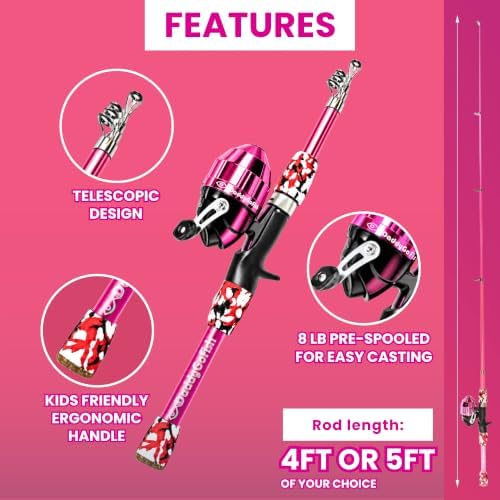 Kids Fishing Pole for Boys, Girls & Youth Age, Toddler Fishing Pole Set Kit - Image 3