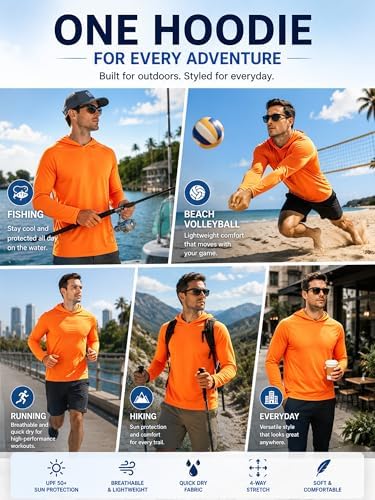 ZITY Men's Lightweight Pullover Hoodie UPF 50+ Fishing Shirts Sweatshirt - Image 2