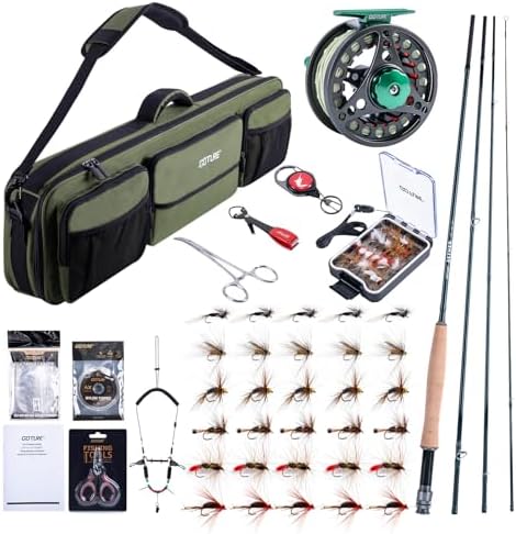 Goture Fly Fishing Kit & Gear Bag, 9FT Fly Rod and Reel Combo by Goture
