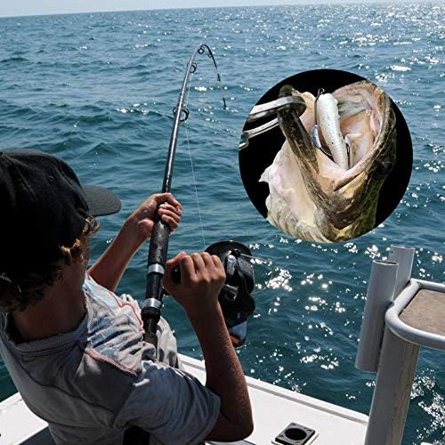 25 Pcs/Box Weighted Swimbait Hooks, Weighted Fishing Hooks Saltwater Worm Weedless Hooks for Bass Fishing Mixed 5 Size 1/0 2/0 3/0 4/0 5/0 - Image 2