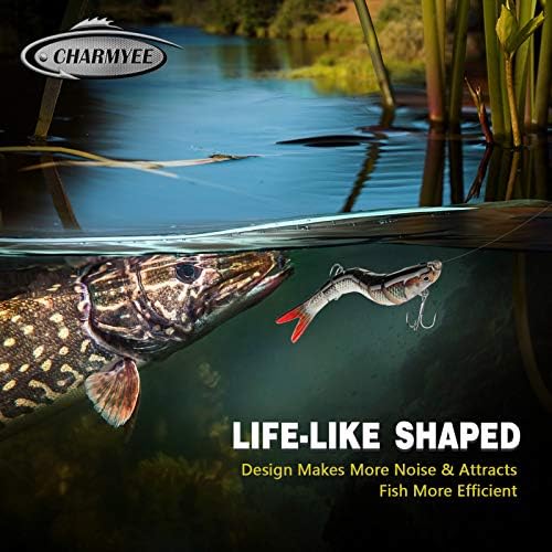 Bass Fishing Lure for Freshwater and Saltwater Lifelike Fishing Lures Multi Jointed Swimbait for Bass Trout Crappie Walleye Pike Fishing Gifts for Men - Image 3