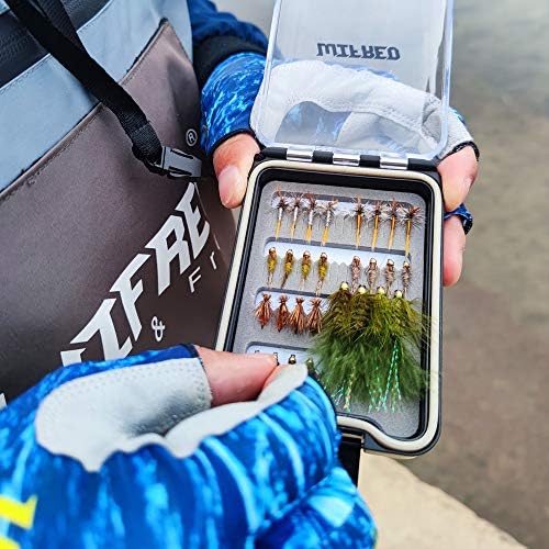 Wifreo Fly Fishing Flies Assortment with Waterproof Fly Box, 28/40/64/92/120pcs Dry/Wet/Nymph/Streamer Flies, Trout/Bass/Panfish/Salmon Fishing Flies - Image 5