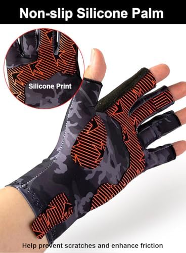 SUJAYU Anti-Slip Silicone Fishing Gloves for Men & Women - UV Sun Protection for Sailing, Kayaking, Paddling, Rowing - Fly Fishing Accessories - Image 4