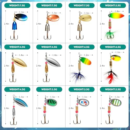 FONMANG Fishing Lure Spinner baits for Freshwater and Saltwater,2026 New Bass Trout Fishing Lures Also for Crappie Salmon Walleye Pike - Image 5