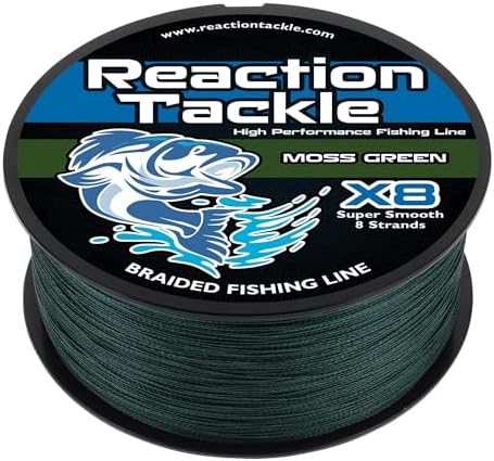 Reaction Tackle Braided Fishing Line - Pro Grade Power Performance for Saltwater or Freshwater Fish - Colored Fishing Line Braid for Extra Visibility by ReactionTackle