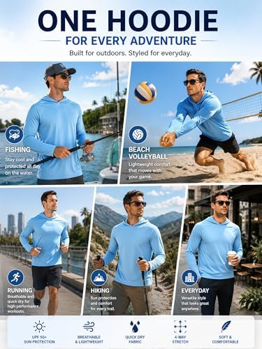 ZITY Men's Lightweight Pullover Hoodie UPF 50+ Fishing Shirts Sweatshirt - Image 2