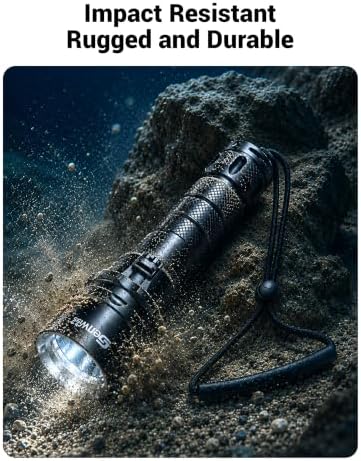 Scuba Diving Flashlight Dive Torch 2000 Lumen Waterproof Underwater XM-L2 LED Submarine Lights Holder with Charger for Under Water Deep Sea Cave at Night - Image 6