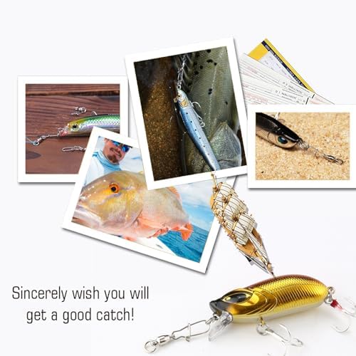 AMYSPORTS Duo Lock Snap Fishing Swivels Stainless Barrel Swivels Fishing Lure Snap Swivels Ball Bearing Swivels Fishing Tackle for Saltwater Fishing Freshwater Fishing - Image 7