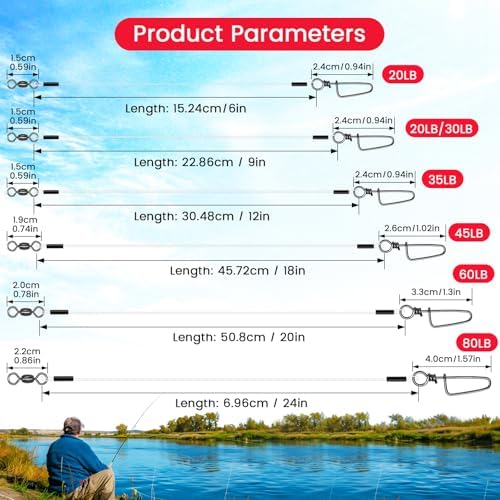 YOTO Fluorocarbon Wire Leader for Fishing - 100% Invisible & Strong Leader for Bass, Trout, Pike, and Walleye – 20lb to 80lb Test, Fishing Leader for Freshwater & Saltwater - Image 3